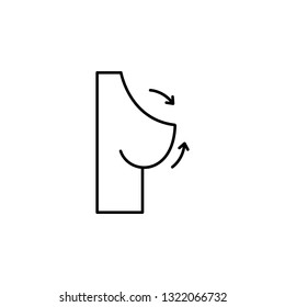 breast, plastic surgery icon. Element of plastic surgery for mobile concept and web apps icon. Thin line icon for website design and development, app development