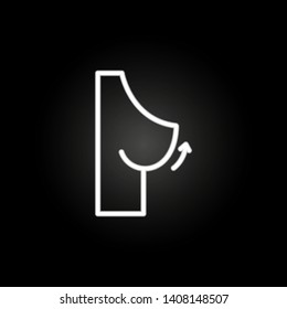 breast, plastic surgery neon icon. Elements of plastic surgery set. Simple icon for websites, web design, mobile app, info graphics
