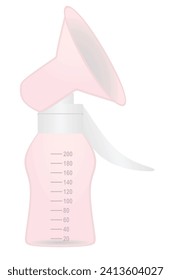 Breast pump bottle. vector illustration