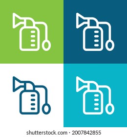 Breast Pump Flat four color minimal icon set