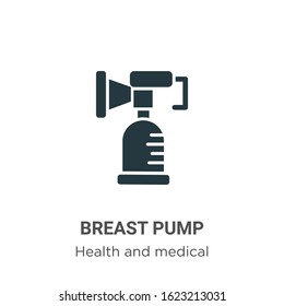 Breast pump glyph icon vector on white background. Flat vector breast pump icon symbol sign from modern health and medical collection for mobile concept and web apps design.