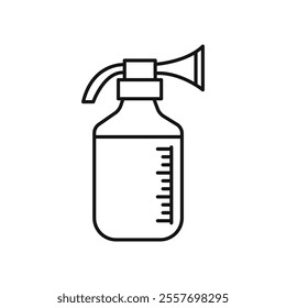 Breast pump icon Isolated flat vector in outline