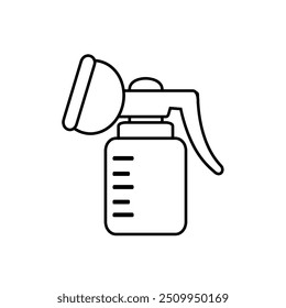 Icono de la bomba de pecho aislado en el fondo blanco. Ilustración vectorial.