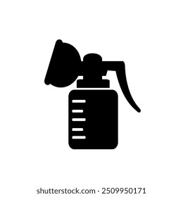Icono de la bomba de pecho aislado en el fondo blanco. Ilustración vectorial.