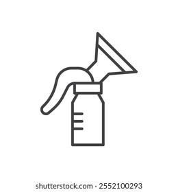 Icono del extractor de pecho. Icono del Vector del estilo de la línea.