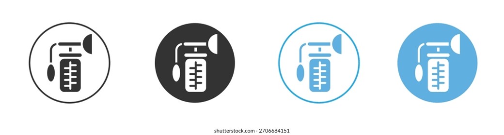 Conjunto de diseño de Plantilla de logotipo de icono de bomba de pecho