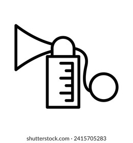 Breast pump icon on white background. Eps 10.