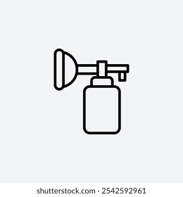 Breast pump icon in stroke line.