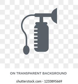 Breast pump icon. Trendy flat vector Breast pump icon on transparent background from Health and Medical collection. 