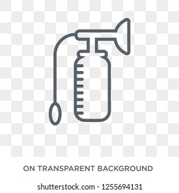 Breast pump icon. Trendy flat vector Breast pump icon on transparent background from Health and Medical collection. High quality filled Breast pump symbol use for web and mobile