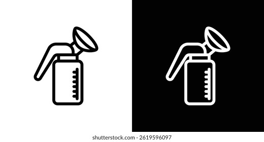 Brustpumpe Symbol Vektorsymbol im trendigen flachen Stil
