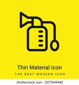 Icono de material amarillo brillante mínimo de la bomba de pecho