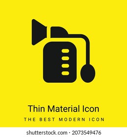 Icono de material amarillo brillante mínimo de la bomba de pecho