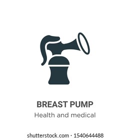 Breast pump vector icon on white background. Flat vector breast pump icon symbol sign from modern health and medical collection for mobile concept and web apps design.