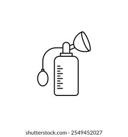 Icono de Vector del extractor de pecho delineado estilo.
