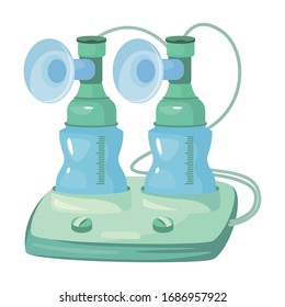 Breast pump vector icon.Cartoon vector icon isolated on white background breast pump.