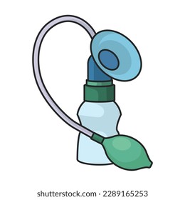 Breast pump vector icon.Color vector icon isolated on white background breast pump.