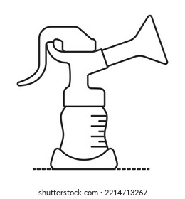 Brustpumpe, Vektorsymbol.RahmenVektorsymbol einzeln auf weißem Hintergrund, Brustpumpe .
