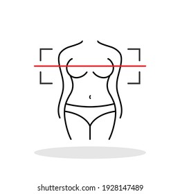 Breast Radiography Icon In Flat Style. Mammography Symbol For Your Web Site Design, Logo, App, UI Vector EPS 10.