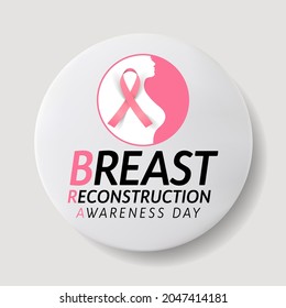 Breast Reconstruction awareness day is observed every year on the third Wednesday of October. it is the surgical process of rebuilding the shape and look of a breast. Vector illustration
