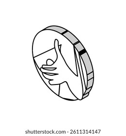 breast reduction surgery isometric icon vector. breast reduction surgery sign. isolated symbol illustration
