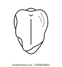 breast with ribs line icon vector. breast with ribs sign. isolated contour symbol black illustration