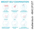 breast self exam vector