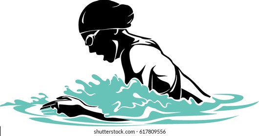 Female swimmer svg