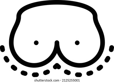 breast Vector illustration on a transparent background.Premium quality symmbols.Stroke vector icon for concept and graphic design.