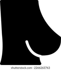 ilustración del vector mamario en un fondo transparente. Símbolos de calidad superior. Iconos vectoriales de glifos para diseño de conceptos y gráficos. 
