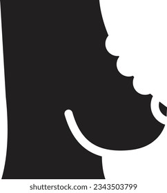 breast Vector illustration on a transparent background.Premium quality symmbols.Glyphs vector icon for concept and graphic design. 
