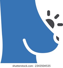 breast Vector illustration on a transparent background.Premium quality symmbols.Glyphs vector icon for concept and graphic design. 
