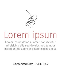Breastfeed line icons. Vector illustration.