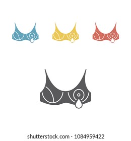 Breastfeeding bra flat icon Vector illustration