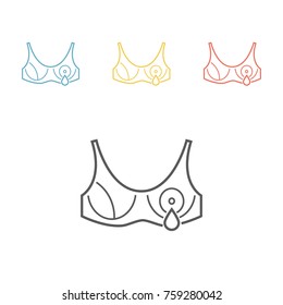 Breastfeeding bra line icon Vector illustration