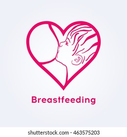 Breastfeeding coalition emblem, breastfeeding week logo, lactation consultant logo