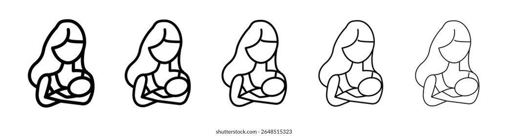 Breastfeeding icon filled flat sign concept for web design.
