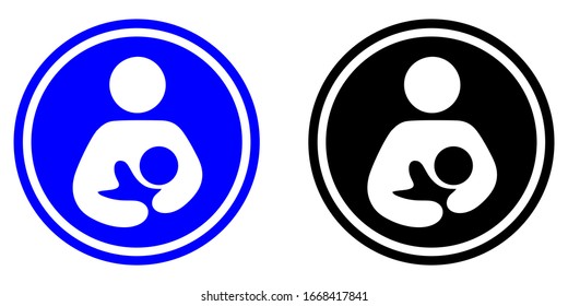 Breastfeeding Icon Isolated On White Background