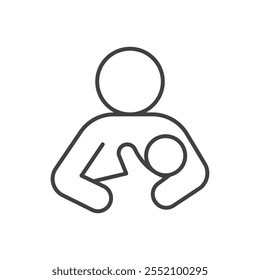 Symbol für Stillen. Linienstil-Vektorsymbol.