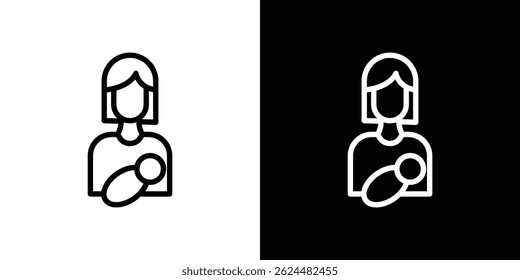 Icono de lactancia materna. Conjunto de Vectores de logotipos