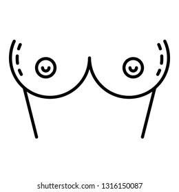 Breastfeeding icon. Outline breastfeeding vector icon for web design isolated on white background