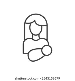 Conjunto de iconos de lactancia. Ilustración vectorial.