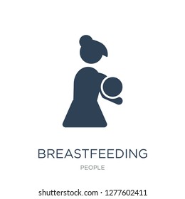 breastfeeding icon vector on white background, breastfeeding trendy filled icons from People collection, breastfeeding vector illustration