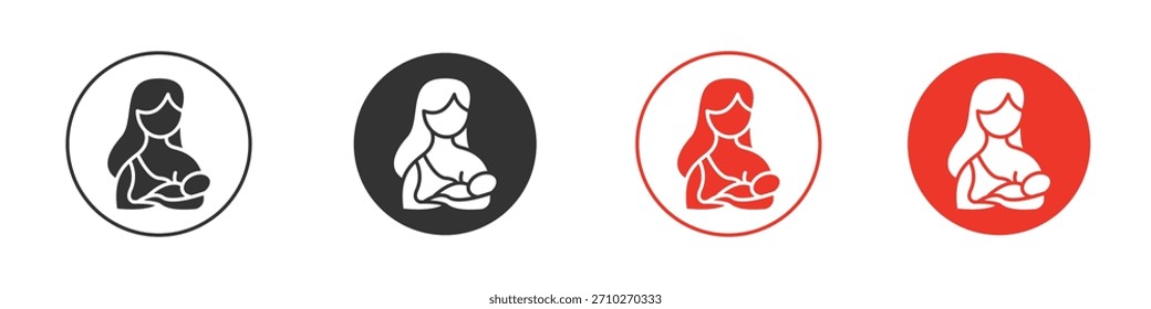 Breastfeeding icon. web vector design