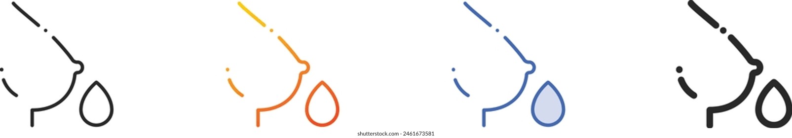 breastfeeding icon.Thin Linear, Gradient, Blue Stroke and bold Style Design Isolated On White Background