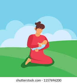 Breastfeeding Illustration Vector