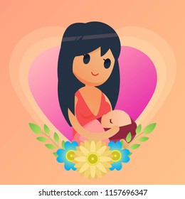 Breastfeeding Illustration Vector