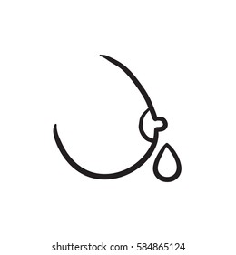 Breastfeeding vector sketch icon isolated on background. Hand drawn Breastfeeding icon. Breastfeeding sketch icon for infographic, website or app.