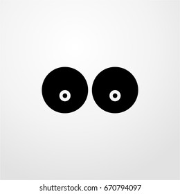 breasts icon. vector sign symbol on white background