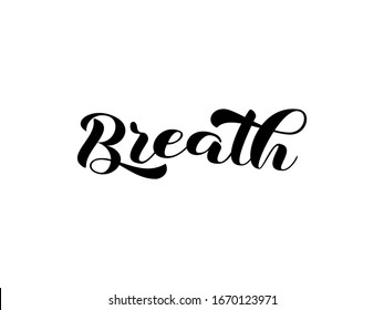 Breath Brush Lettering Vector Stock Illustration Stock Vector (royalty 